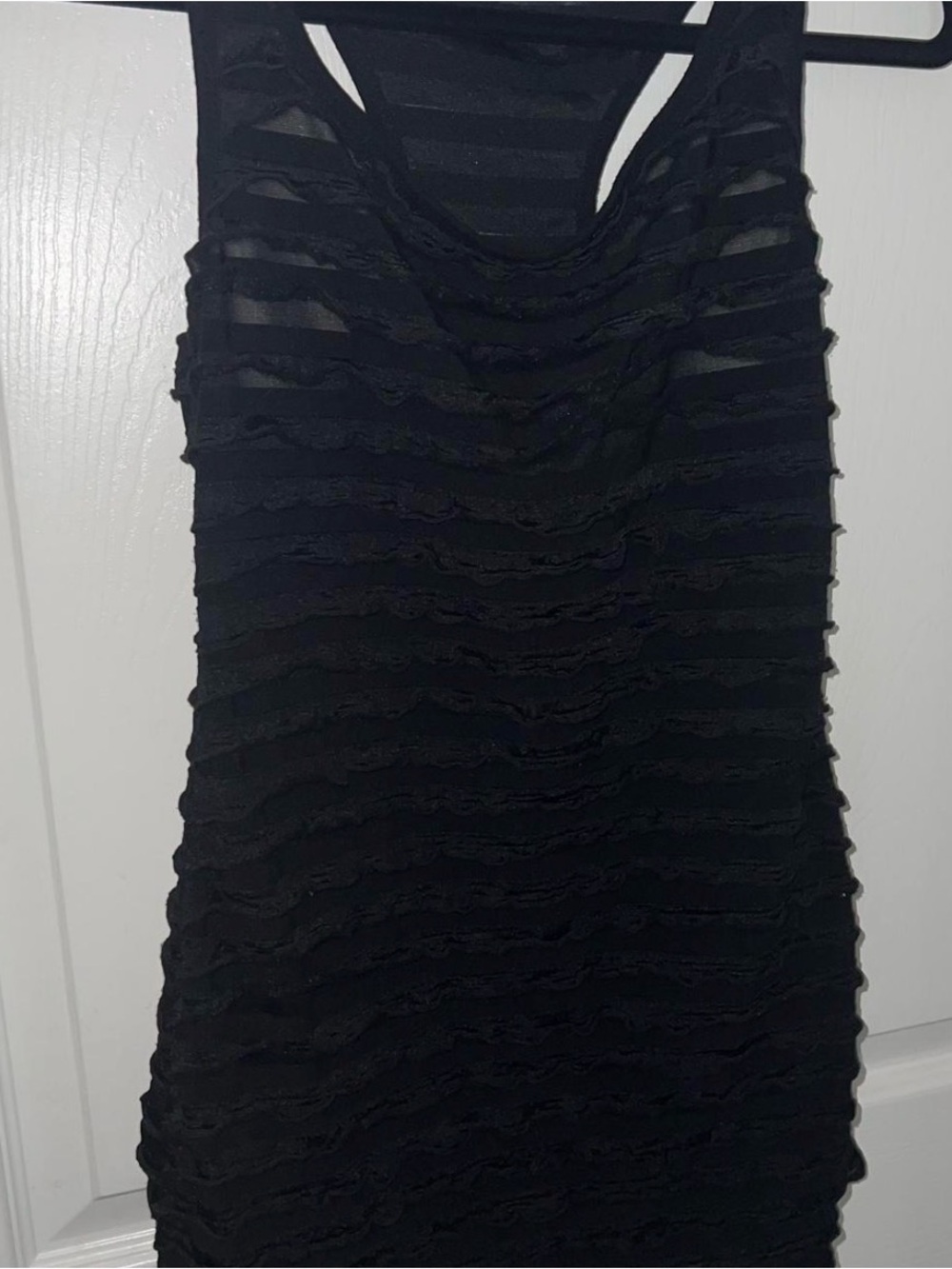 Black Ruffled Papaya Tank